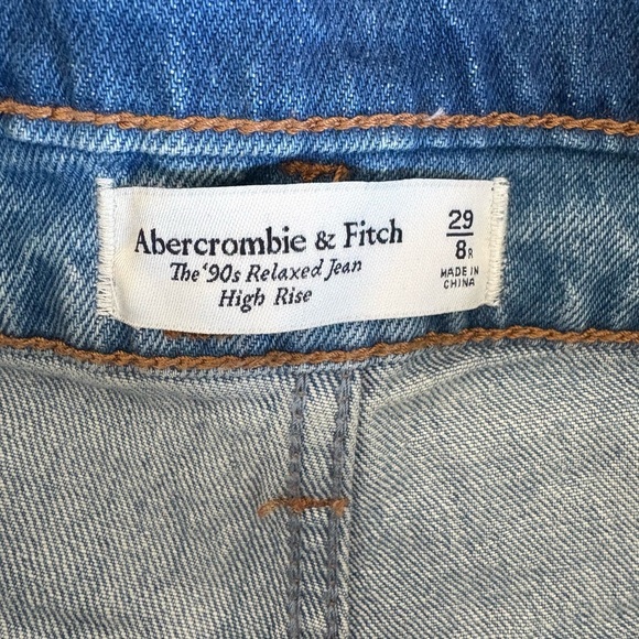 Abercrombie & Fitch The 90's Relaxed Jean High Rise Size 29 ( 8R) NEW - Picture 8 of 9